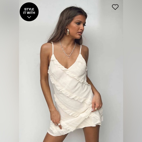 princess polly Lars mini dress light yellow size US4 - Picture 3 of 7